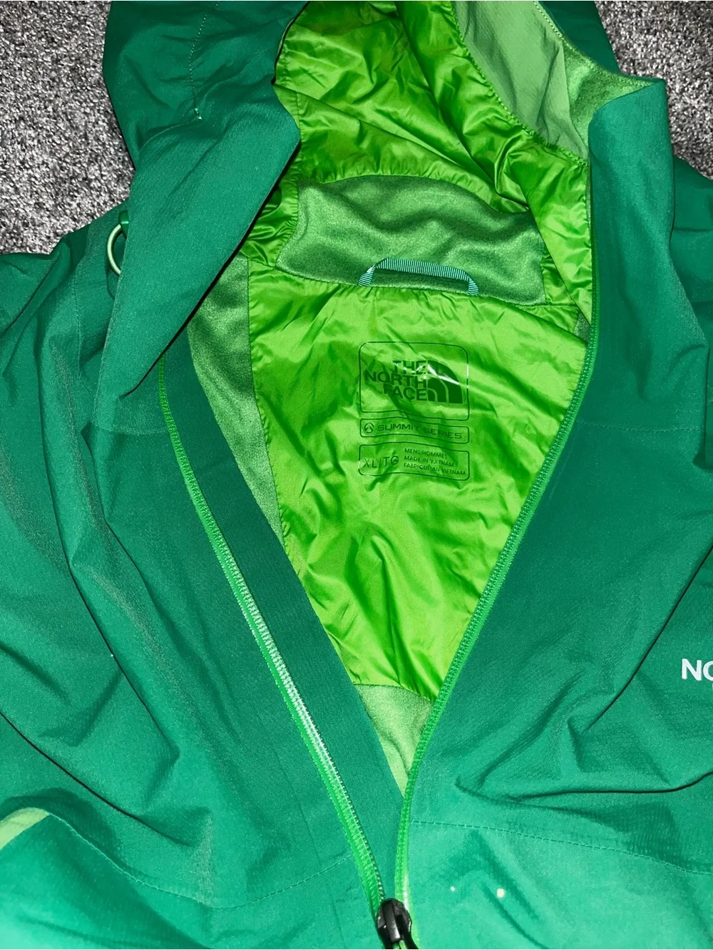 The North Face Mens XL Summit Series HyVent Alpha Insulated Jacket Green